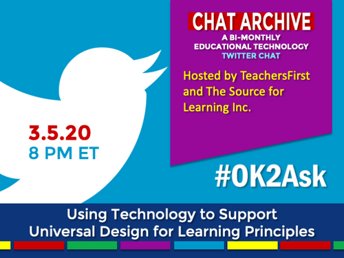 Twitter Chat: Using Technology to Support Universal Design for Learning (UDL) Principles