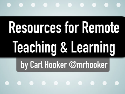 Resources and ideas for remote learning