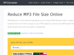 MP3Smaller - Réduisez la taille des fichiers mp3 en ligne, compressez les fichiers mp3 en ligne