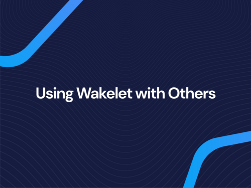 5. Using Wakelet with Others